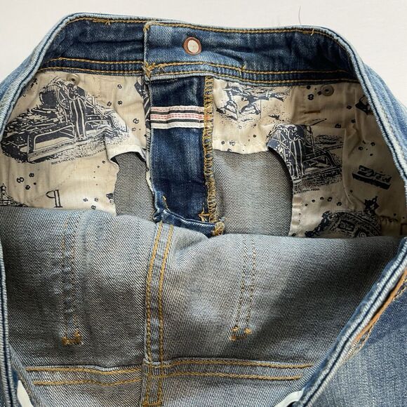 Pilcro Jeans Women’s 29 Blue Denim SLIM STRAIGHT Crop Raw Hem Anthropolgie - Picture 9 of 11